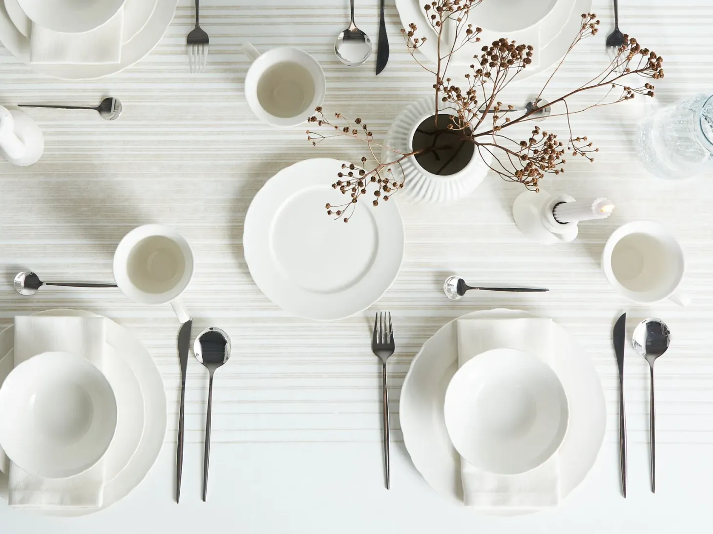 Zastawa stołowa 16-częściowa ELDERBERRY Porcelana Biały