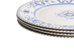 Zastawa stołowa 12-częściowa GALANGAL Porcelana Biały/ niebieski