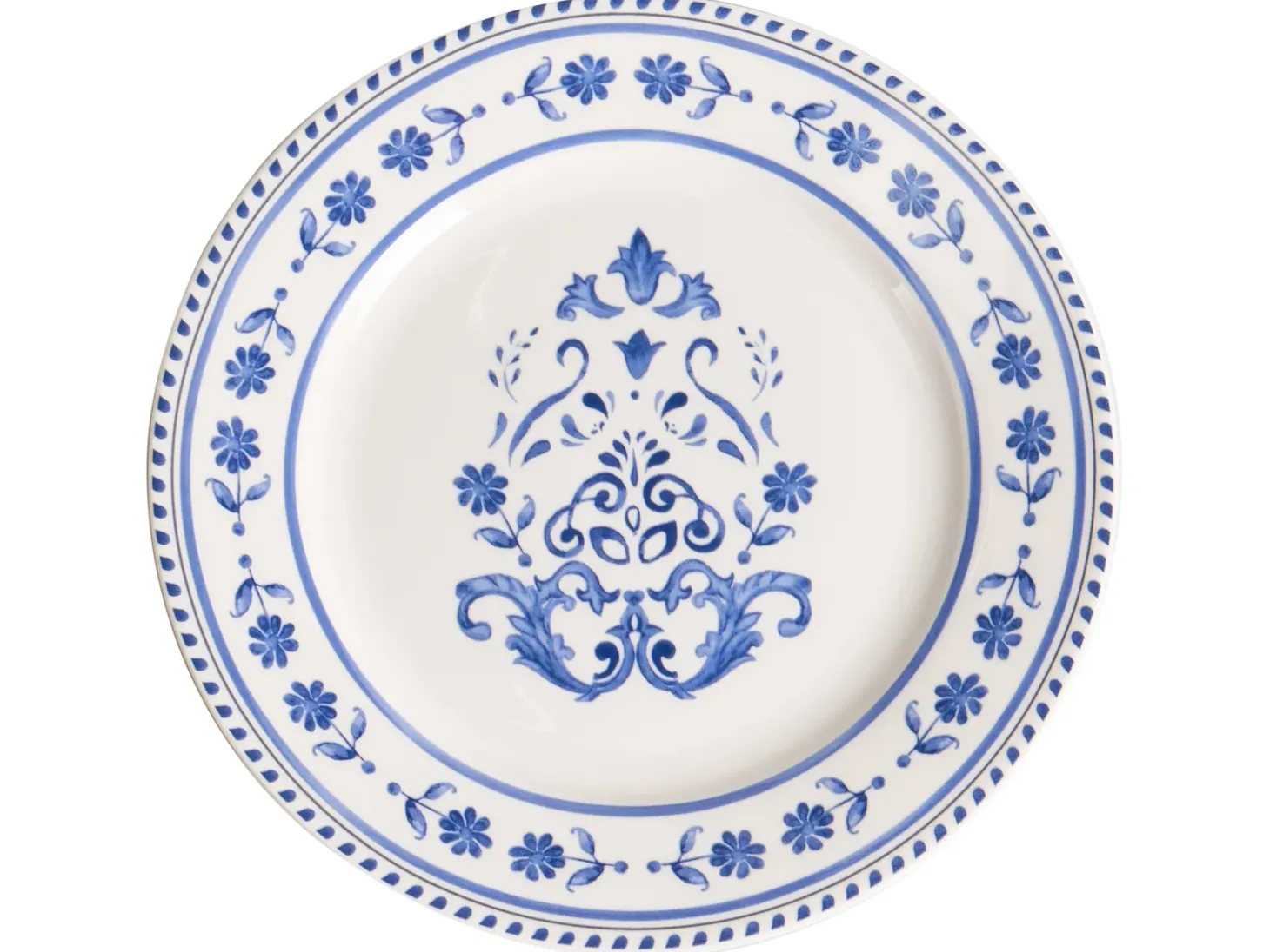 Zastawa stołowa 12-częściowa GALANGAL Porcelana Biały/ niebieski