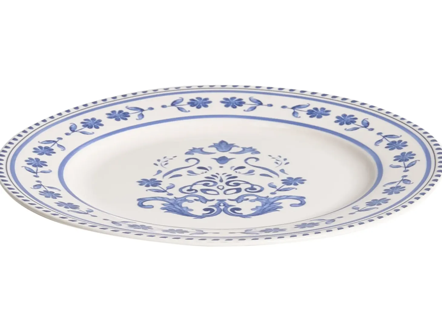 Zastawa stołowa 24-częściowa GALANGAL Porcelana Biały/ niebieski