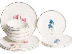 Zastawa stołowa 12-częściowa HYSSOP Porcelana Biały