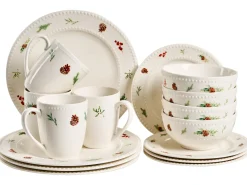 Zastawa stołowa 16-częściowa MARJORAM Porcelana Biały