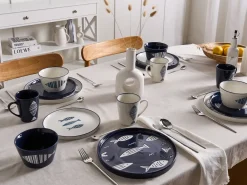 Zastawa stołowa 16-częściowa TAMARIND Porcelana Biały/ niebieski