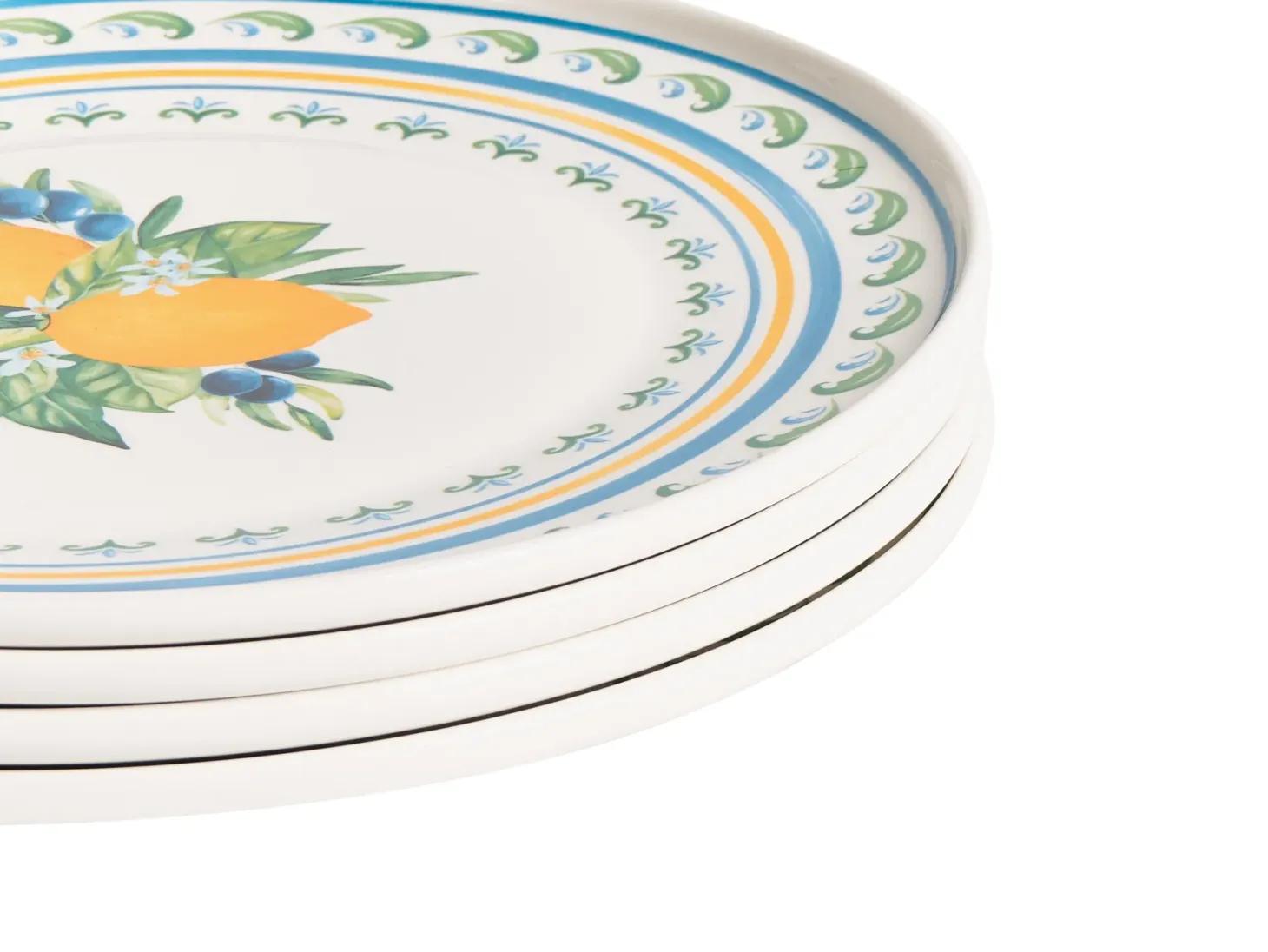Zastawa stołowa 24-częściowa TARRAGON Porcelana Biały/ zielony