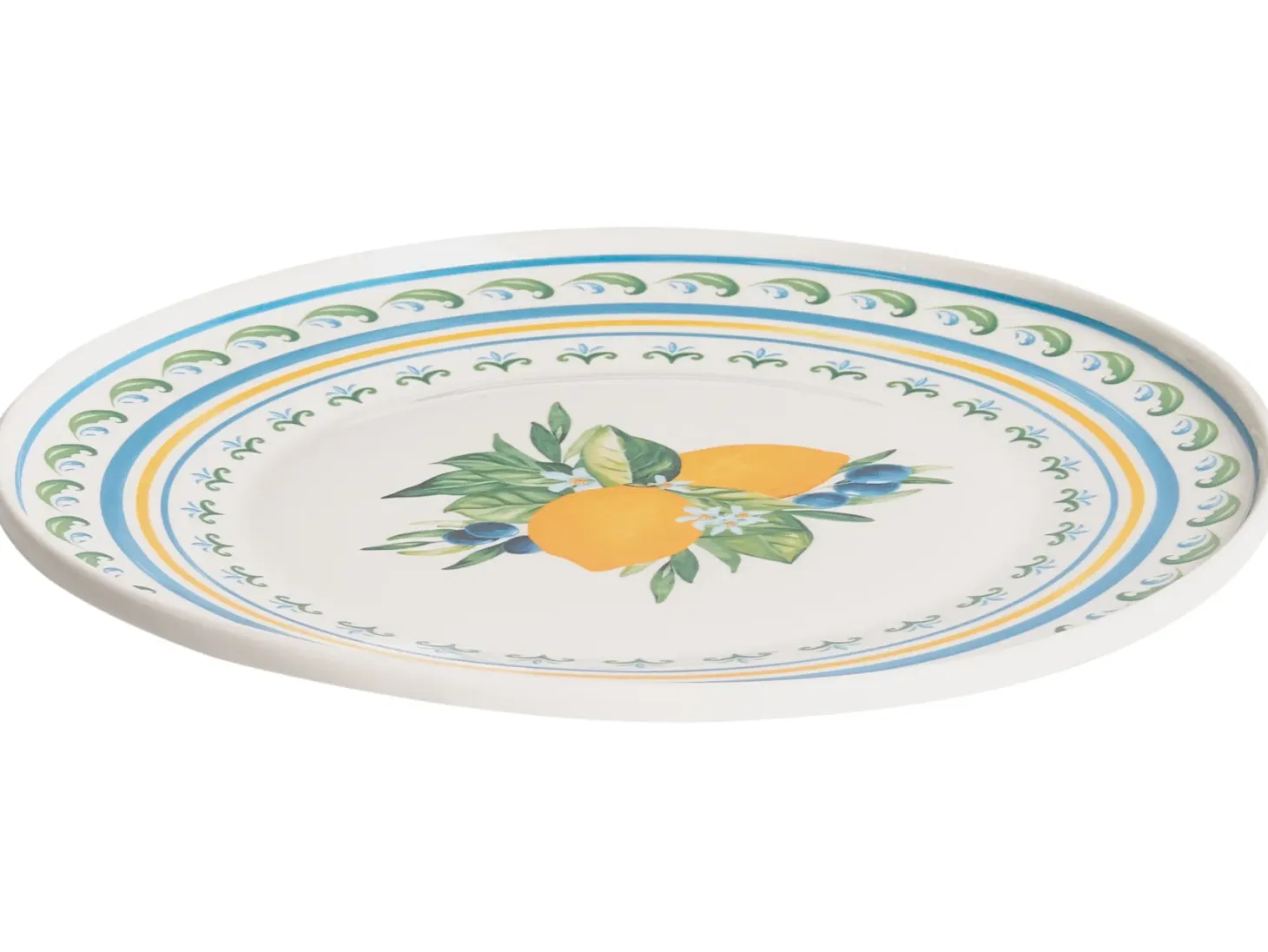 Zastawa stołowa 24-częściowa TARRAGON Porcelana Biały/ zielony
