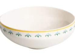 Zastawa stołowa 24-częściowa TARRAGON Porcelana Biały/ zielony