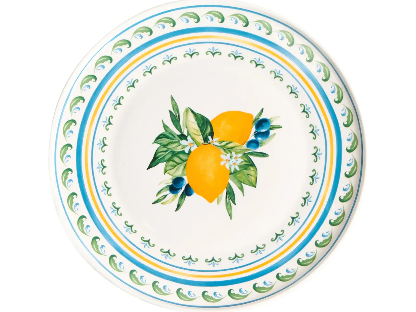 Zastawa stołowa 24-częściowa TARRAGON Porcelana Biały/ zielony