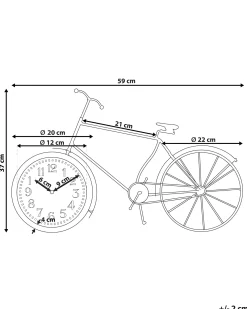 Zegar biurkowy LILLO 59 cm Metal Czarny