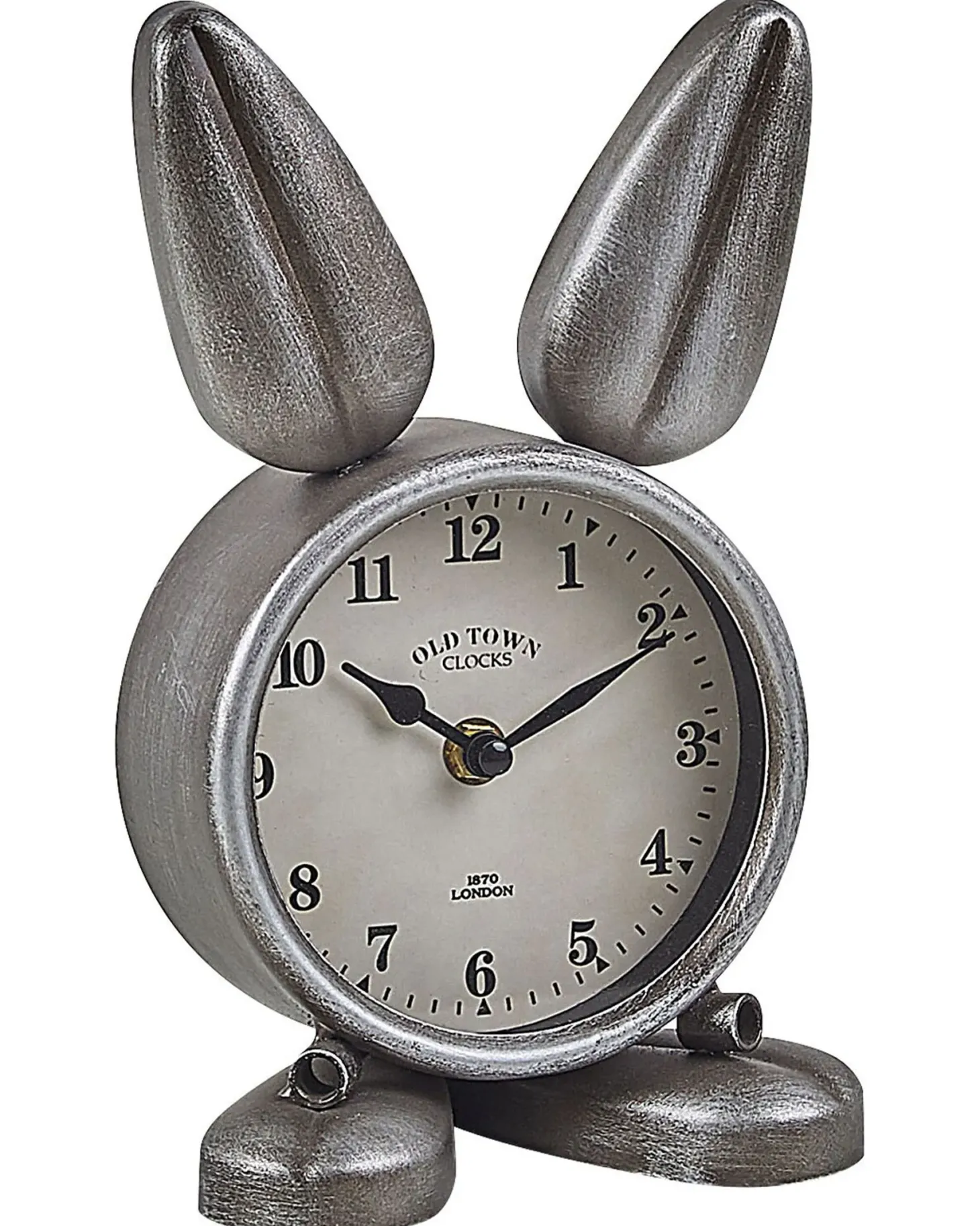 Zegar biurkowy THUSIS 15 cm Metal Srebrny