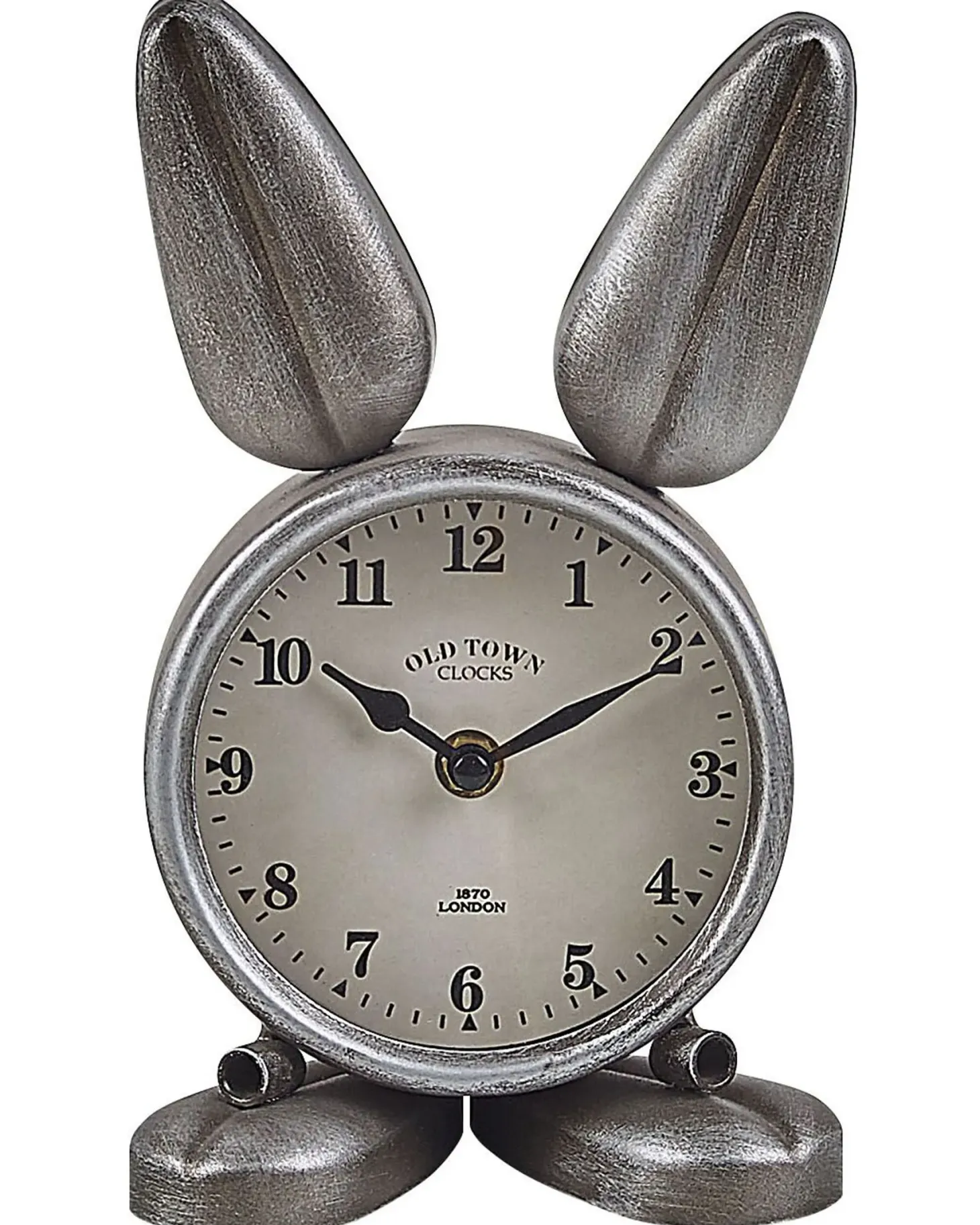 Zegar biurkowy THUSIS 15 cm Metal Srebrny