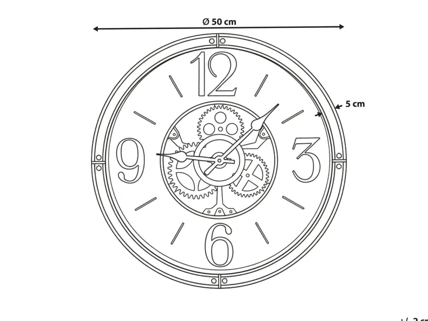 Zegar ścienny ALBACETE 50 cm Czarny