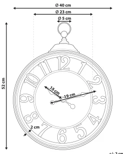 Zegar ścienny ALCOBA 40 cm Brązowy