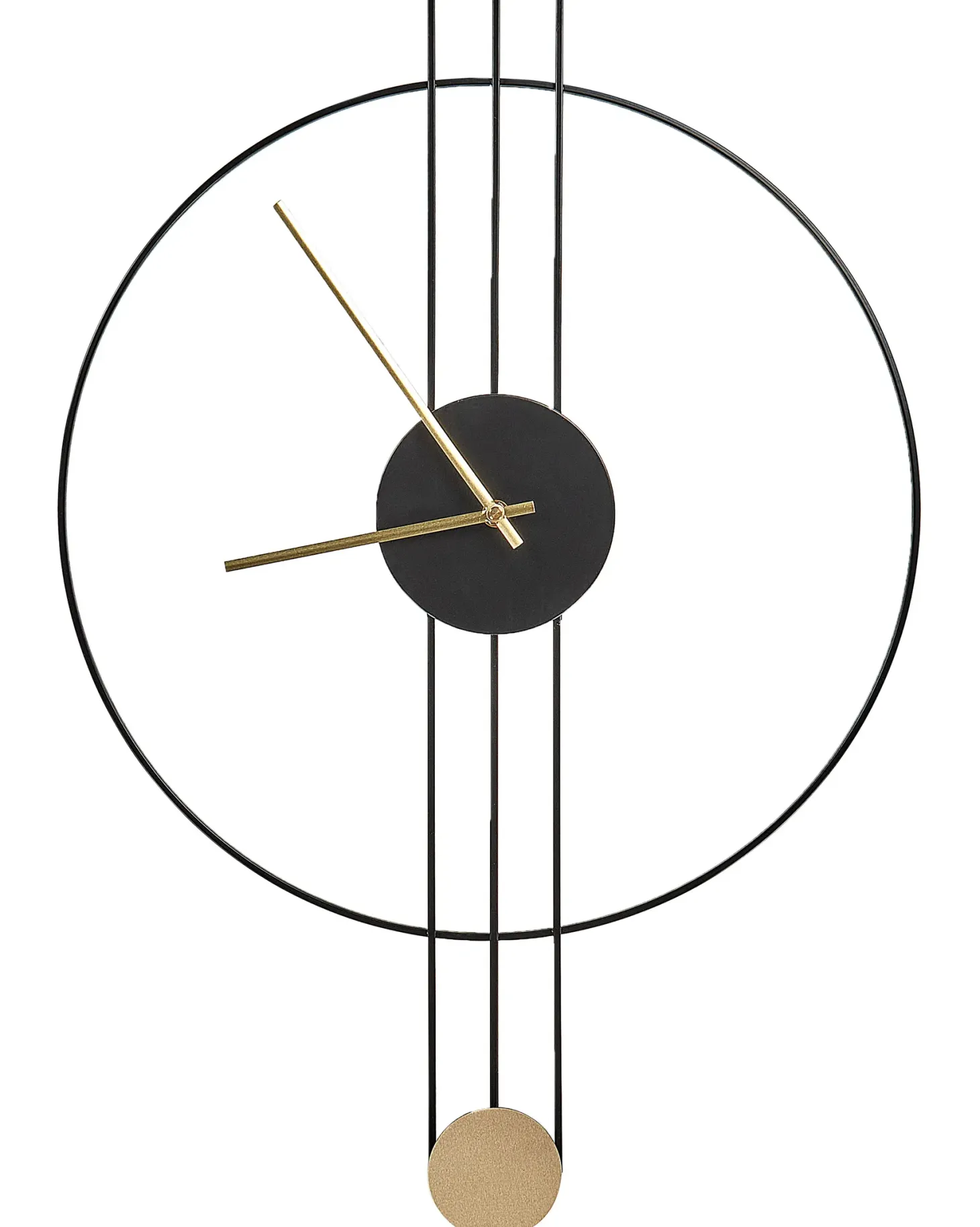 Zegar ścienny ANNIVIERS 44 cm Metal Czarny