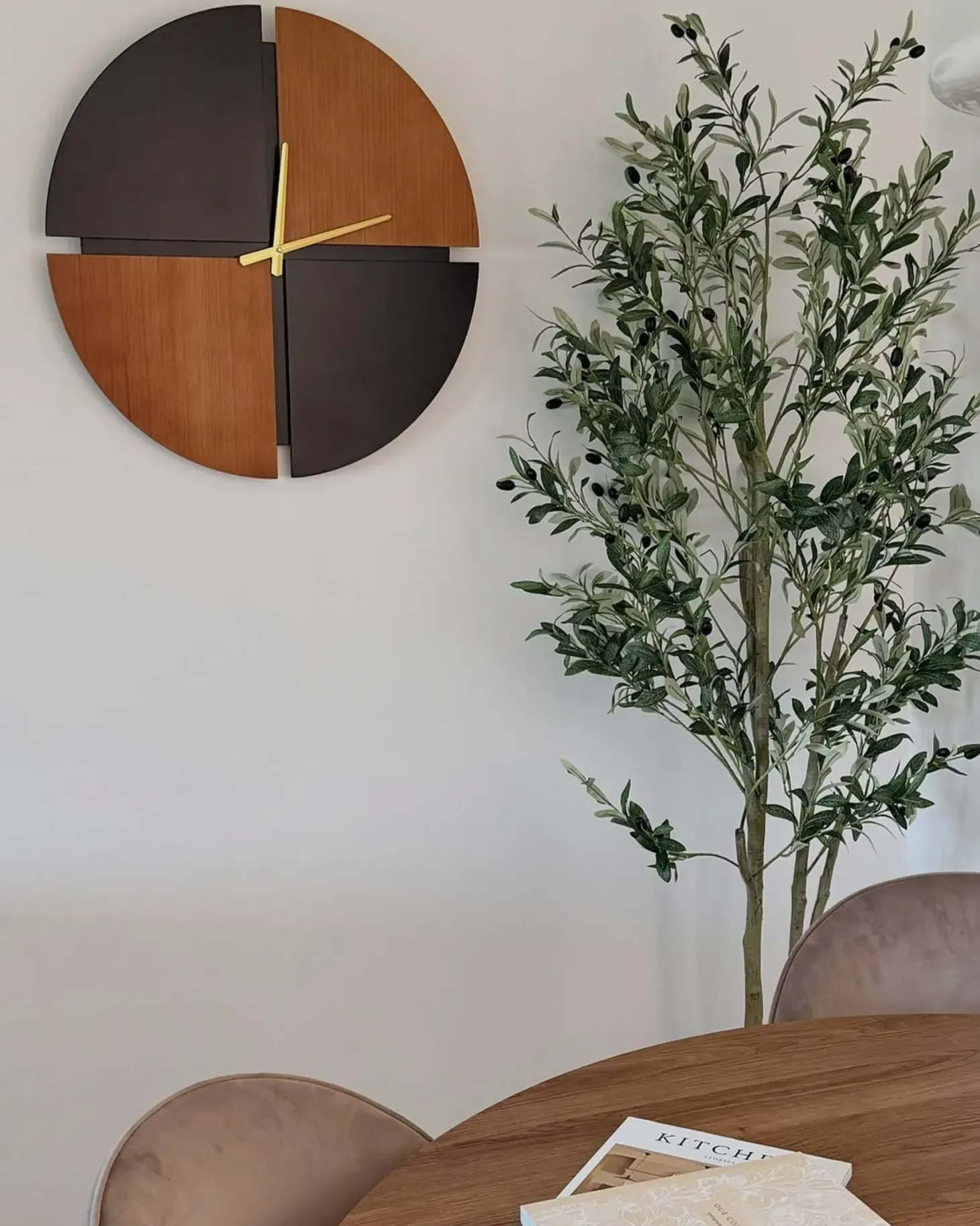 Zegar ścienny ARAMON 60 cm Brązowy/ czarny