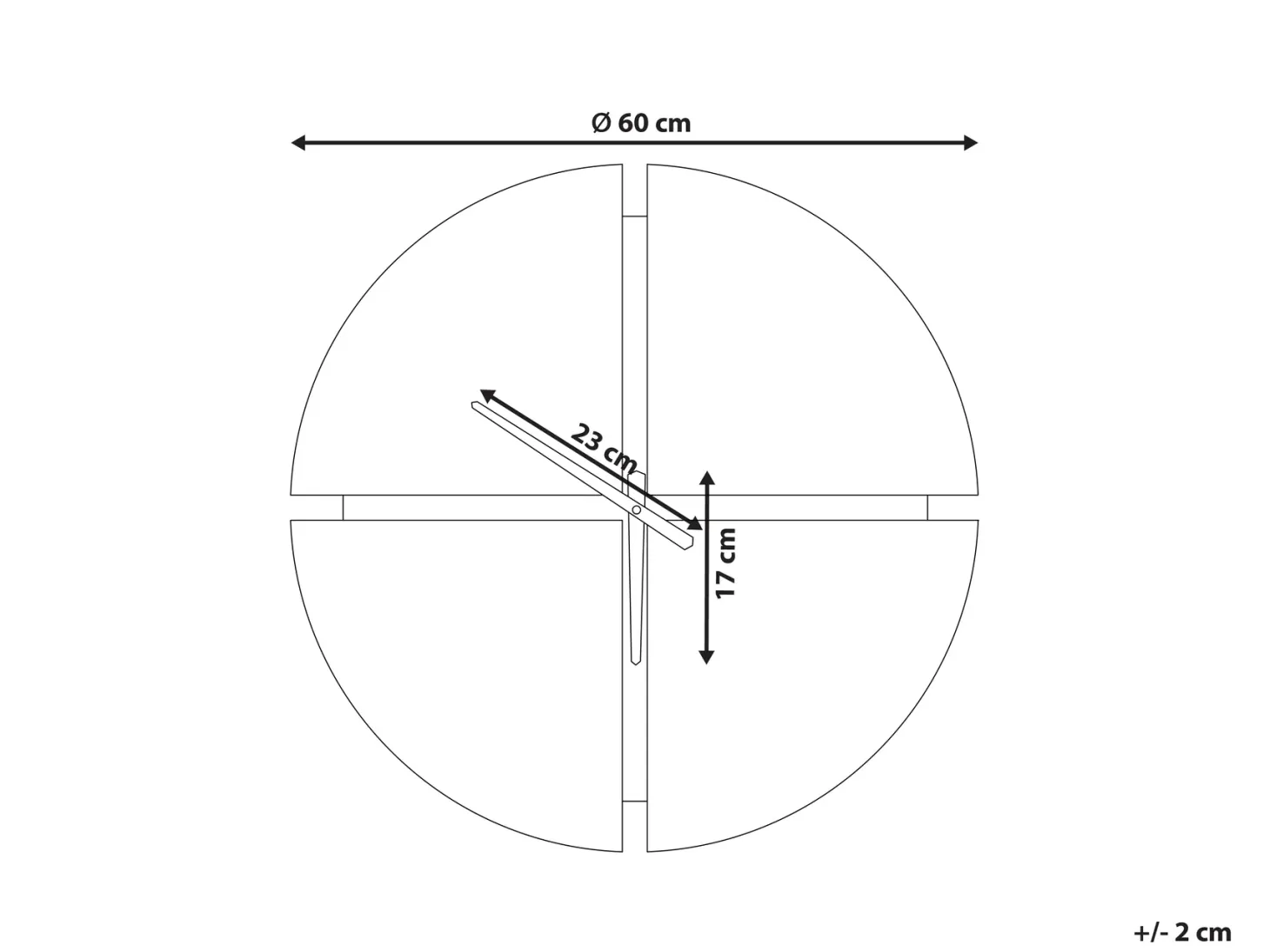 Zegar ścienny ARAMON 60 cm Brązowy/ czarny