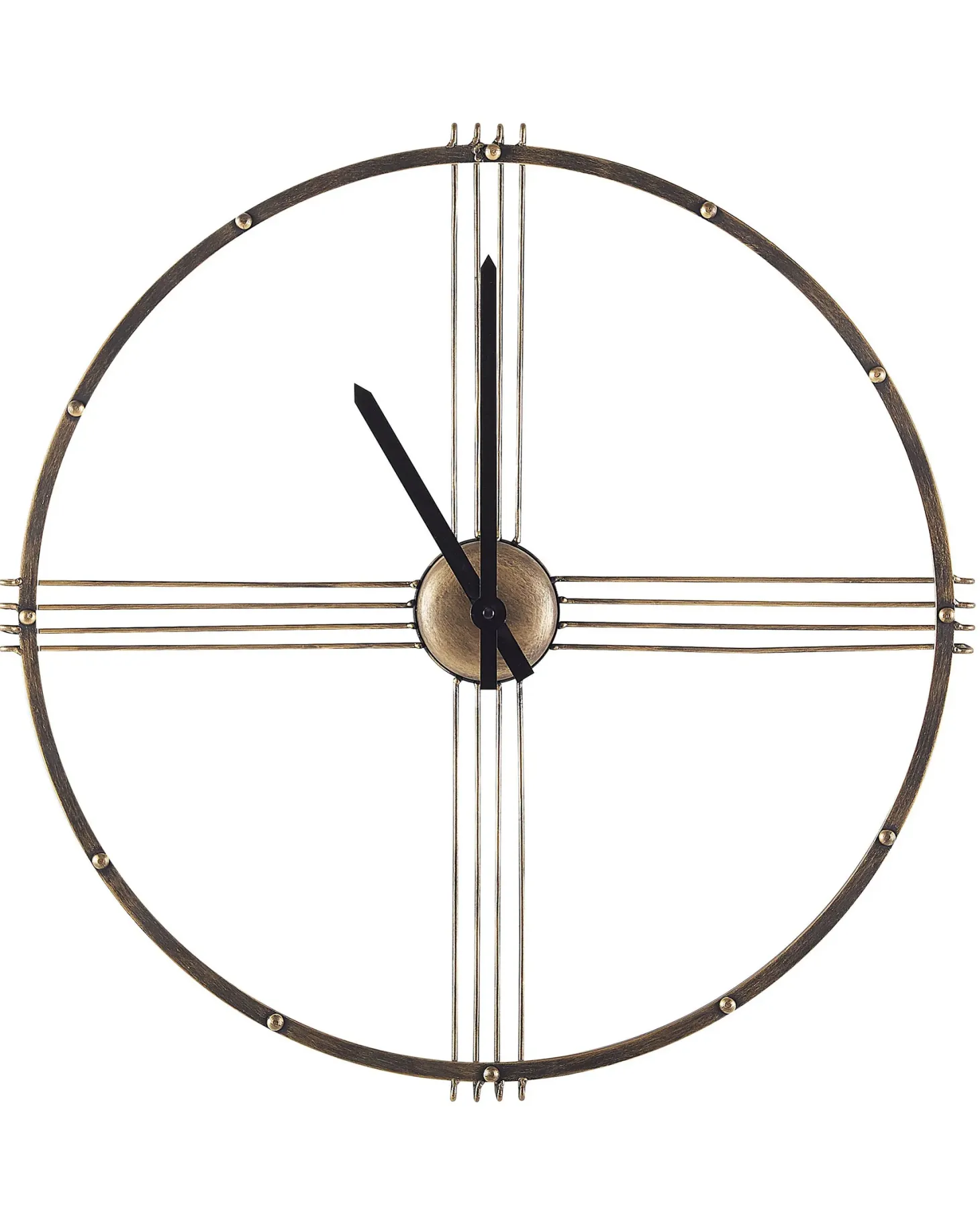 Zegar ścienny ASCONA 64 cm Metal Złoty