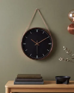 Zegar ścienny BEZAS 30 cm Czarny