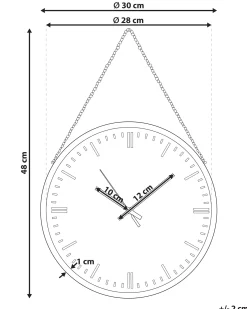 Zegar ścienny BEZAS 30 cm Czarny