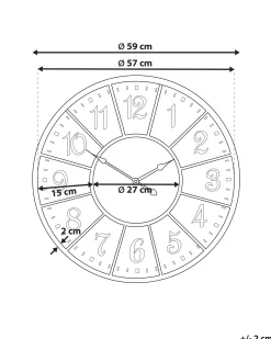 Zegar ścienny BOSWIL 59 cm Metal Kolorowy