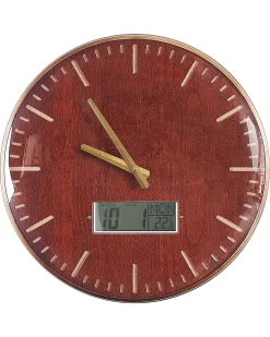 Zegar ścienny BRUGG 43 cm Złoty brąz