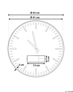 Zegar ścienny BRUGG 43 cm Złoty brąz