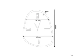 Zegar ścienny CASTALLA 45 cm Ciemnobrązowy