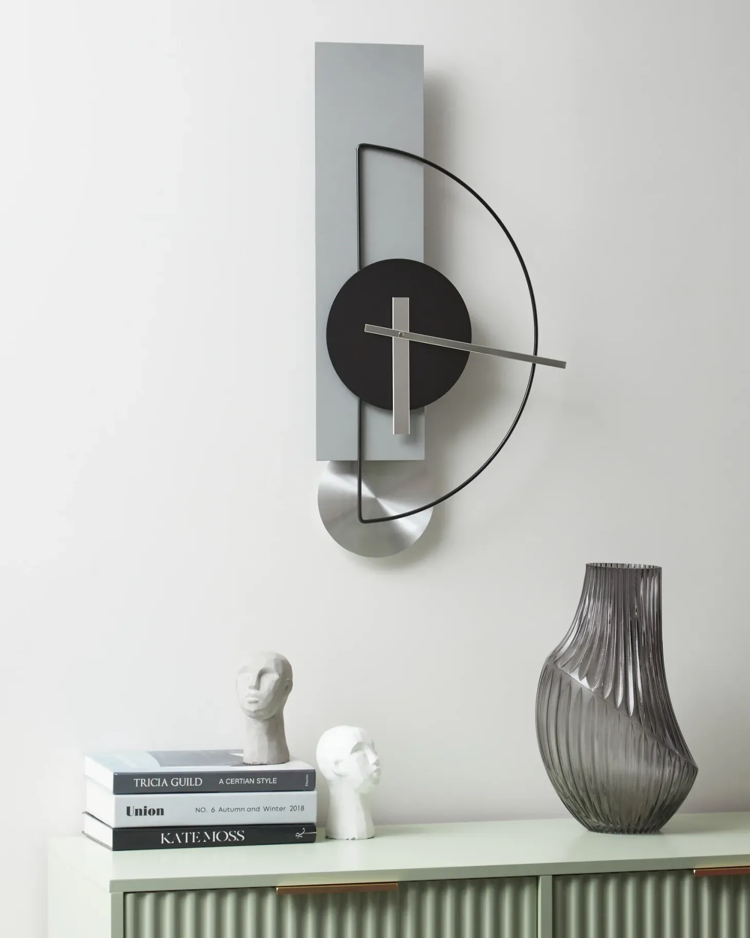 Zegar ścienny CEVINS 31 cm Metal Jasnoszary