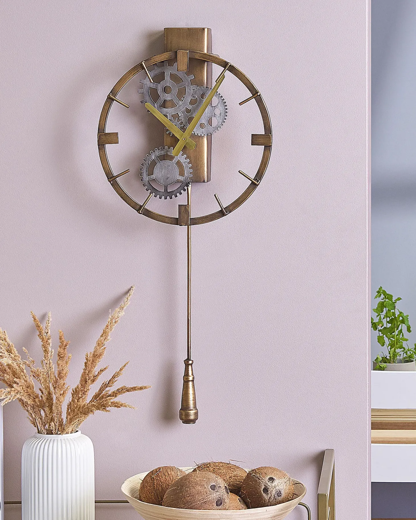 Zegar ścienny MARCOTE 30 cm Metal Złoty