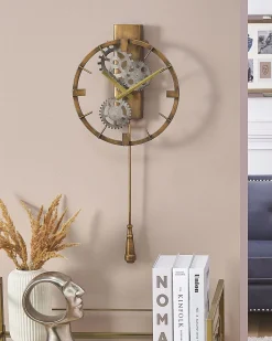 Zegar ścienny MARCOTE 30 cm Metal Złoty
