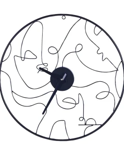 Zegar ścienny MENTON 50 cm Metal Czarny