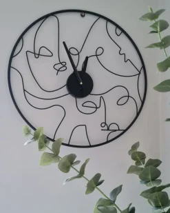 Zegar ścienny MENTON 50 cm Metal Czarny