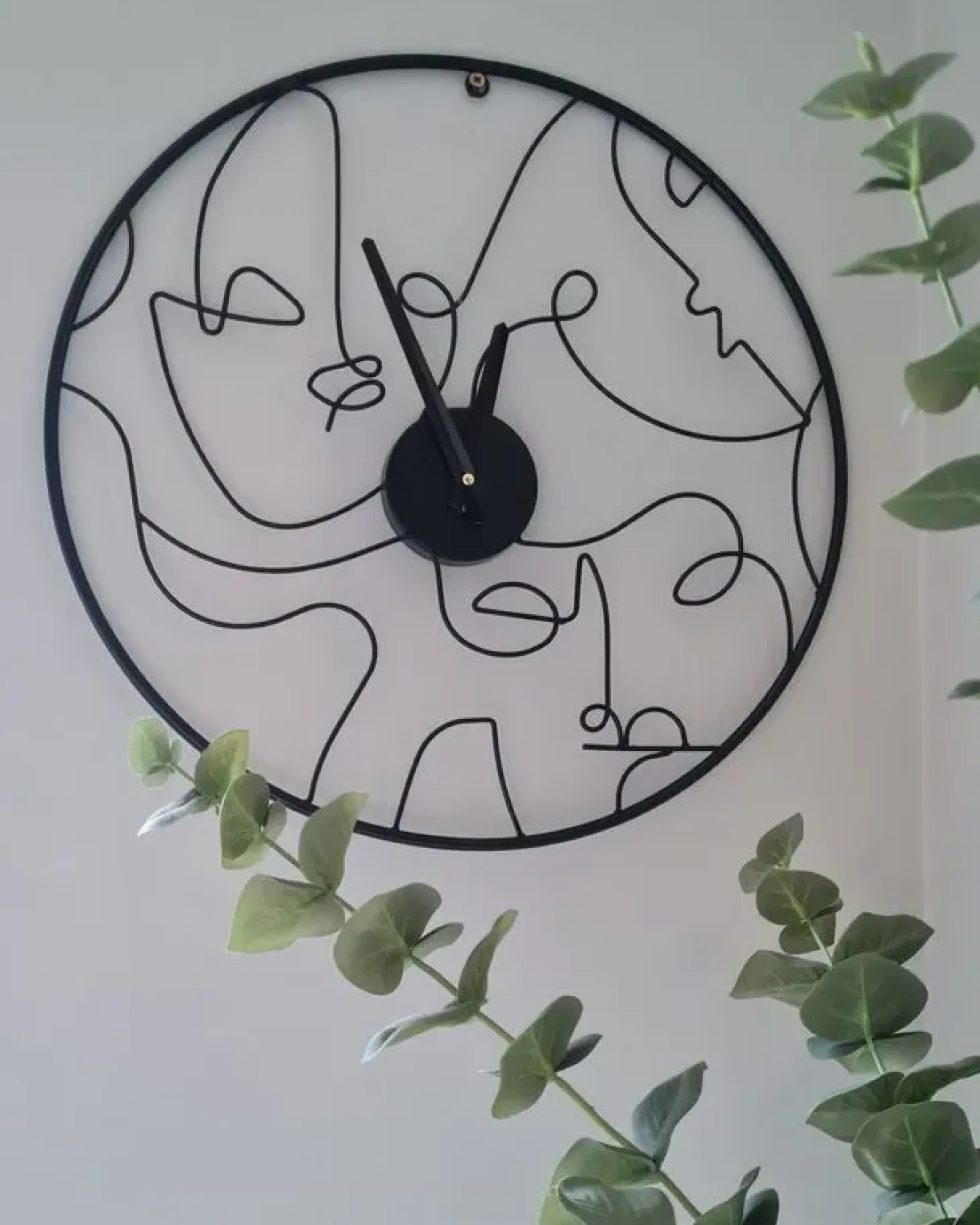 Zegar ścienny MENTON 50 cm Metal Czarny