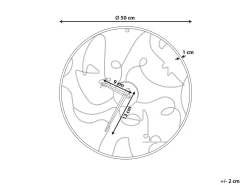 Zegar ścienny MENTON 50 cm Metal Czarny