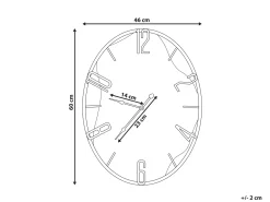 Zegar ścienny MEYNES 46 cm Metal Czarny