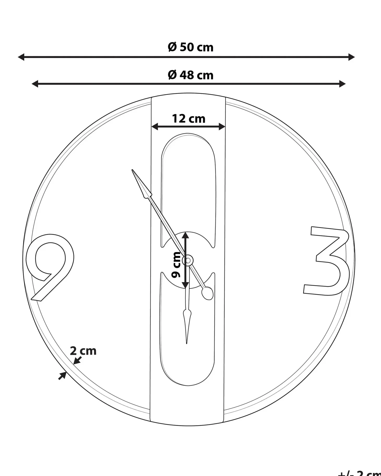 Zegar ścienny MULHOUSE 50 cm Brązowy