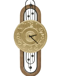 Zegar ścienny NOBELIUM 36 cm Metal Złoty