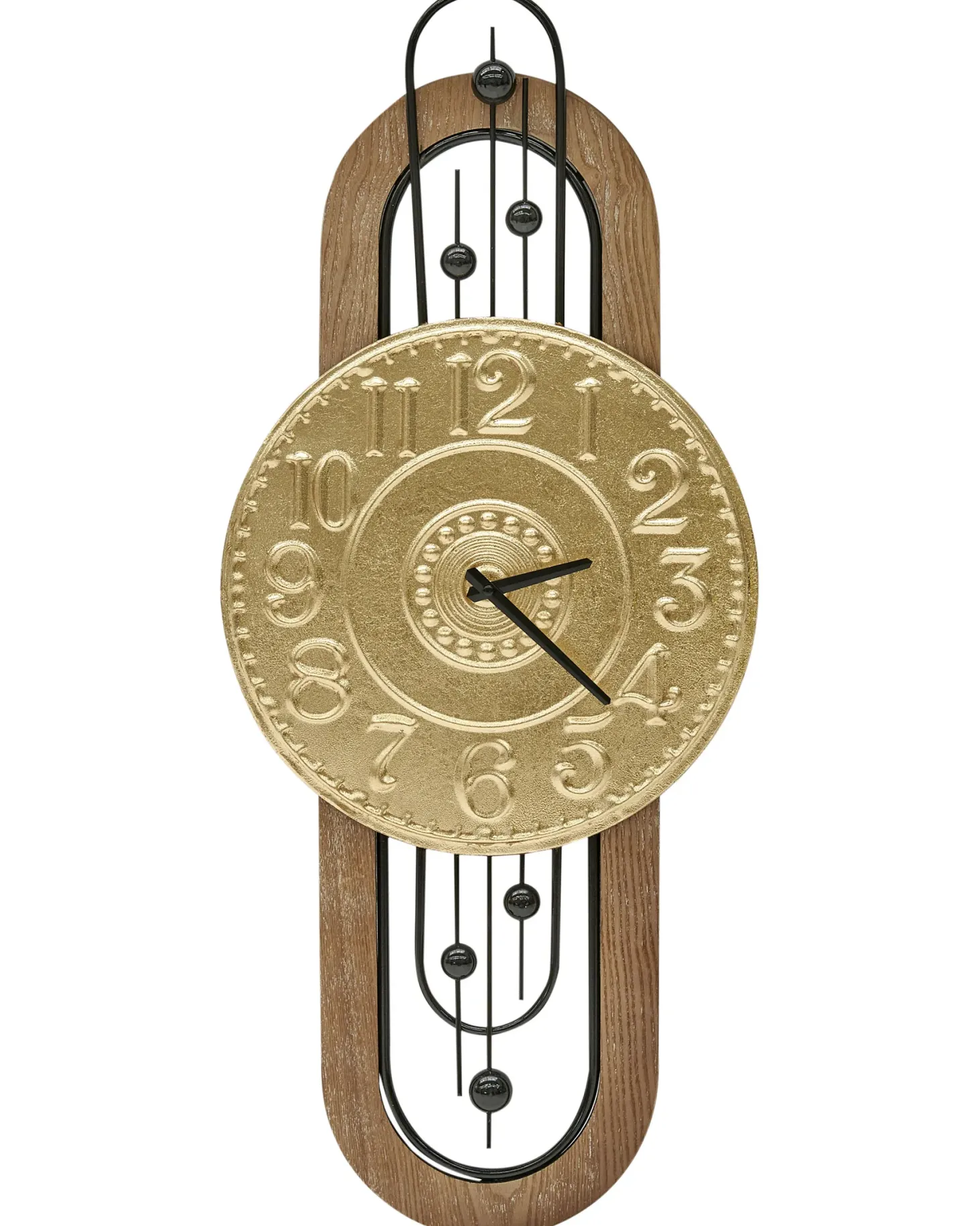 Zegar ścienny NOBELIUM 36 cm Metal Złoty
