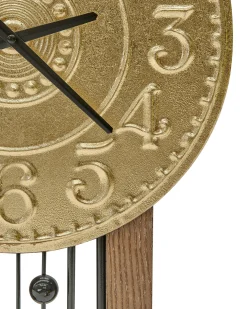 Zegar ścienny NOBELIUM 36 cm Metal Złoty