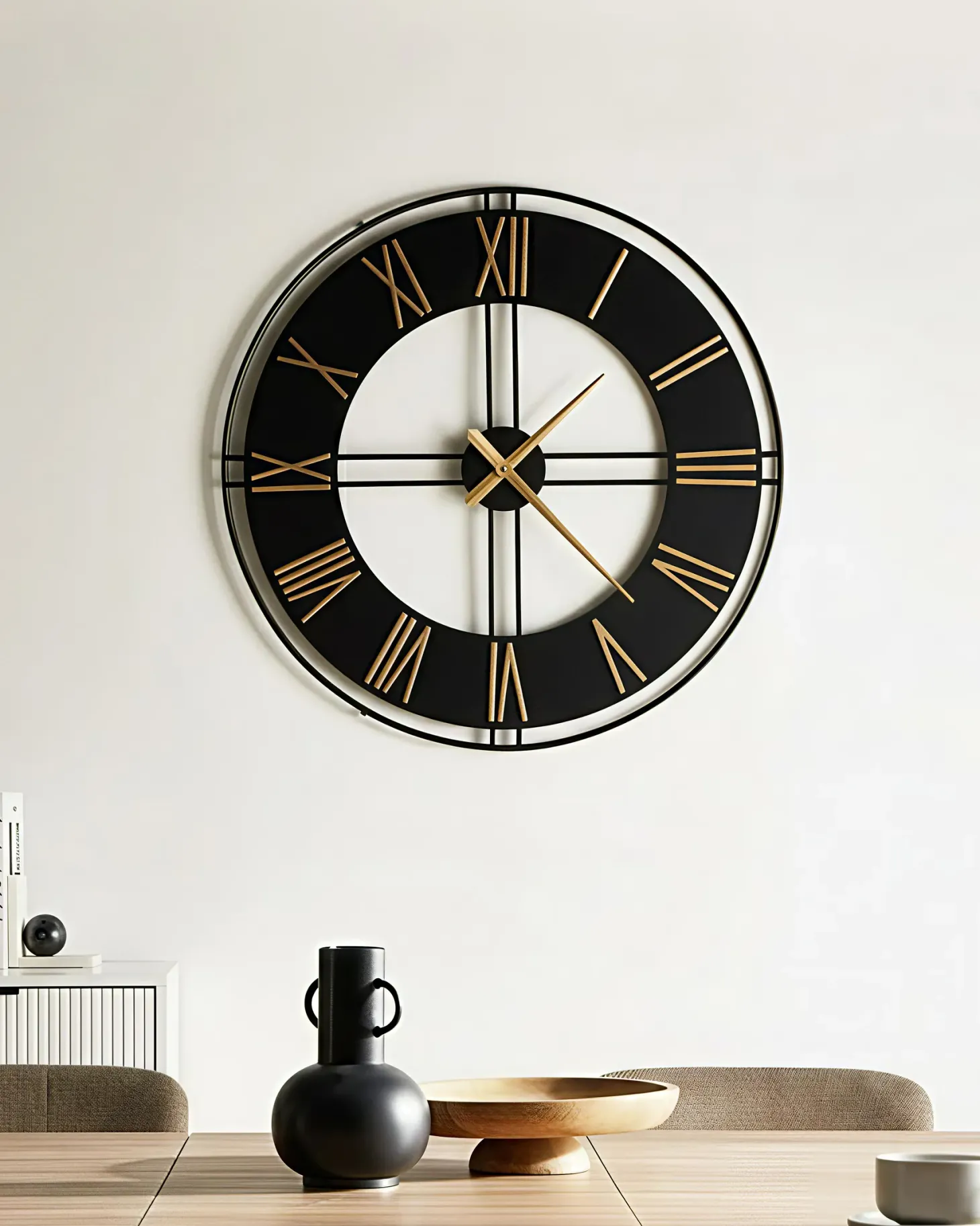 Zegar ścienny PERIGNY 80 cm Metal Czarny