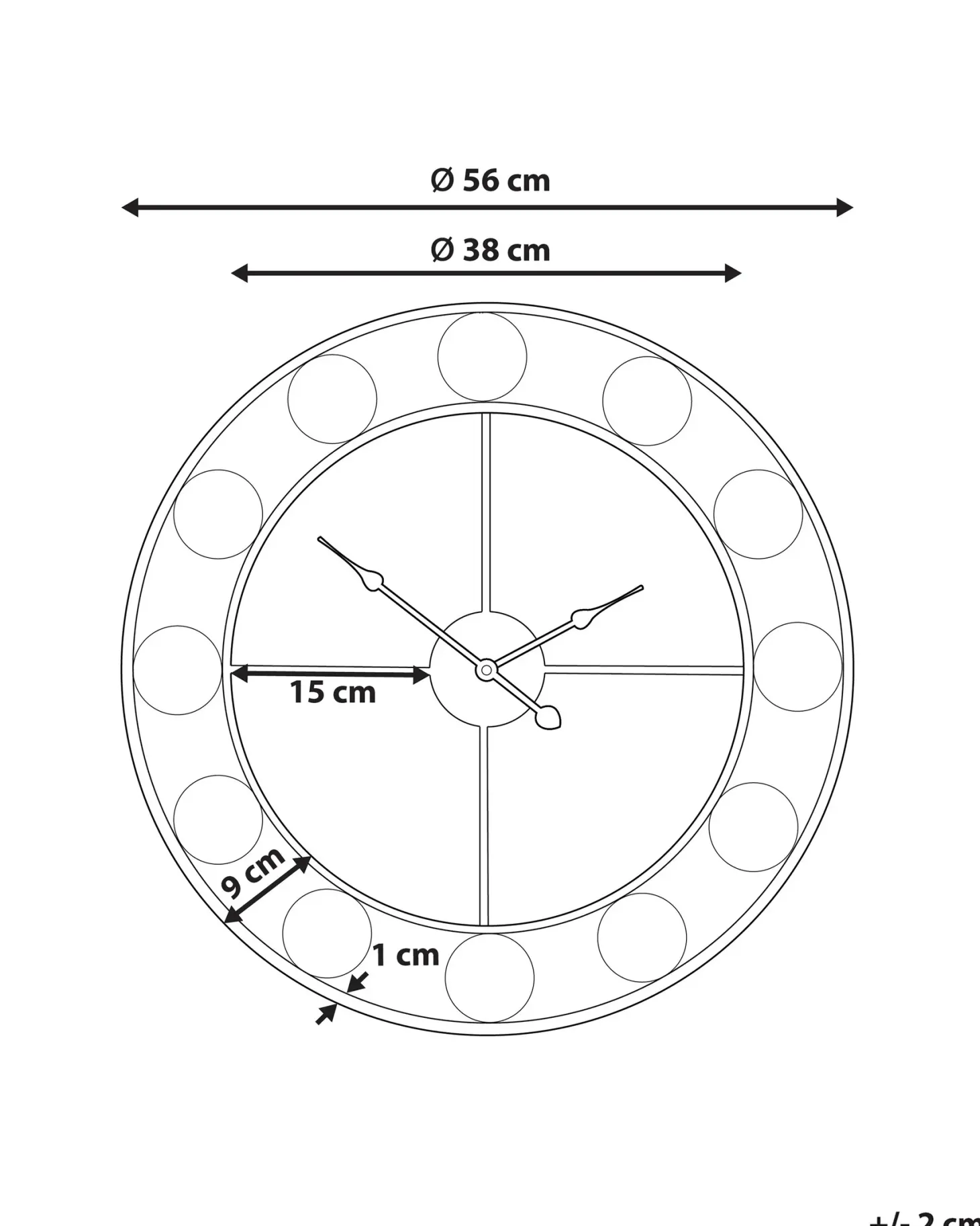 Zegar ścienny REIDEN 56 cm Metal Kolorowy