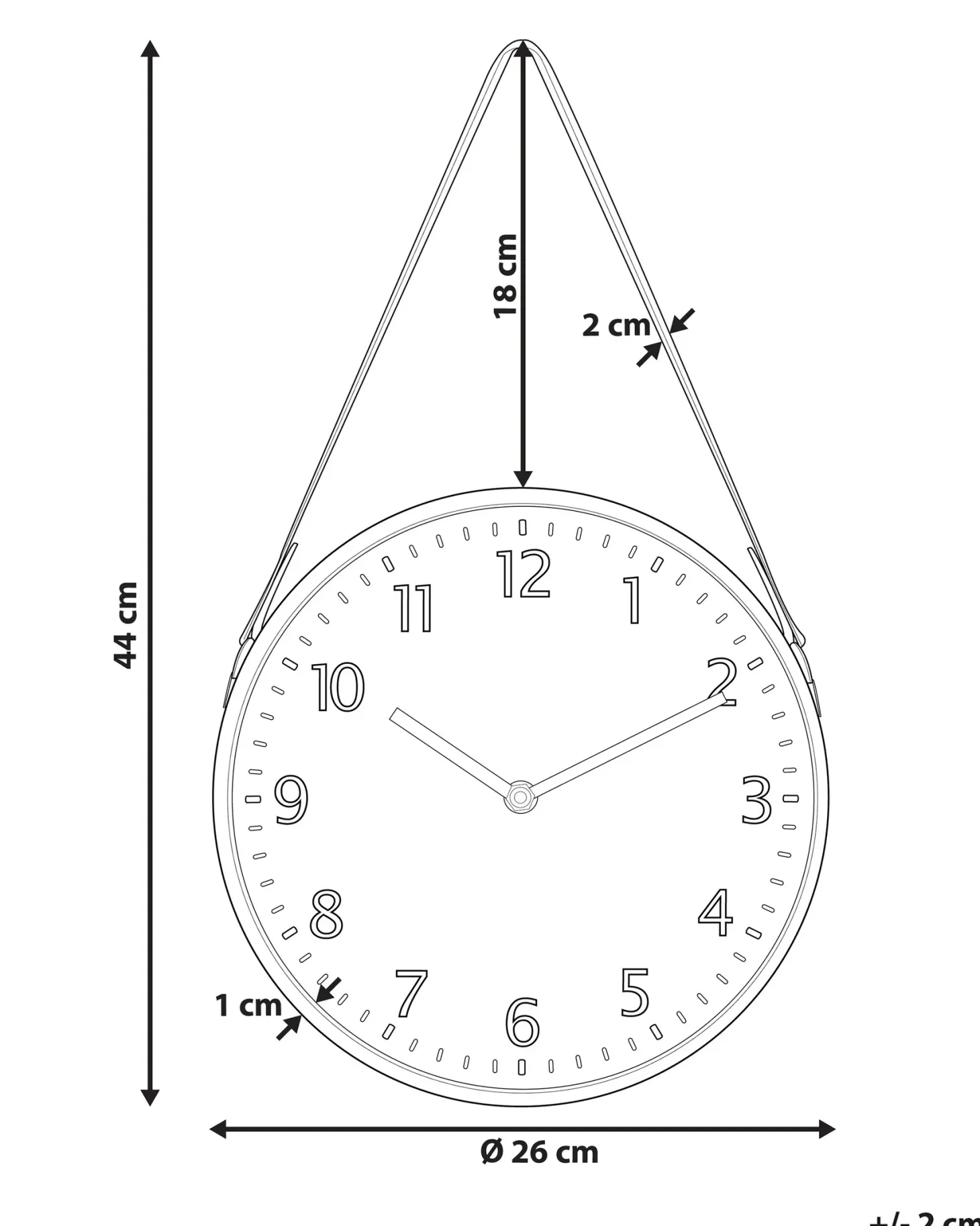 Zegar ścienny RENENS 26 cm Brązowy