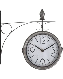 Zegar ścienny ROMONT 34 cm Metal Srebrny