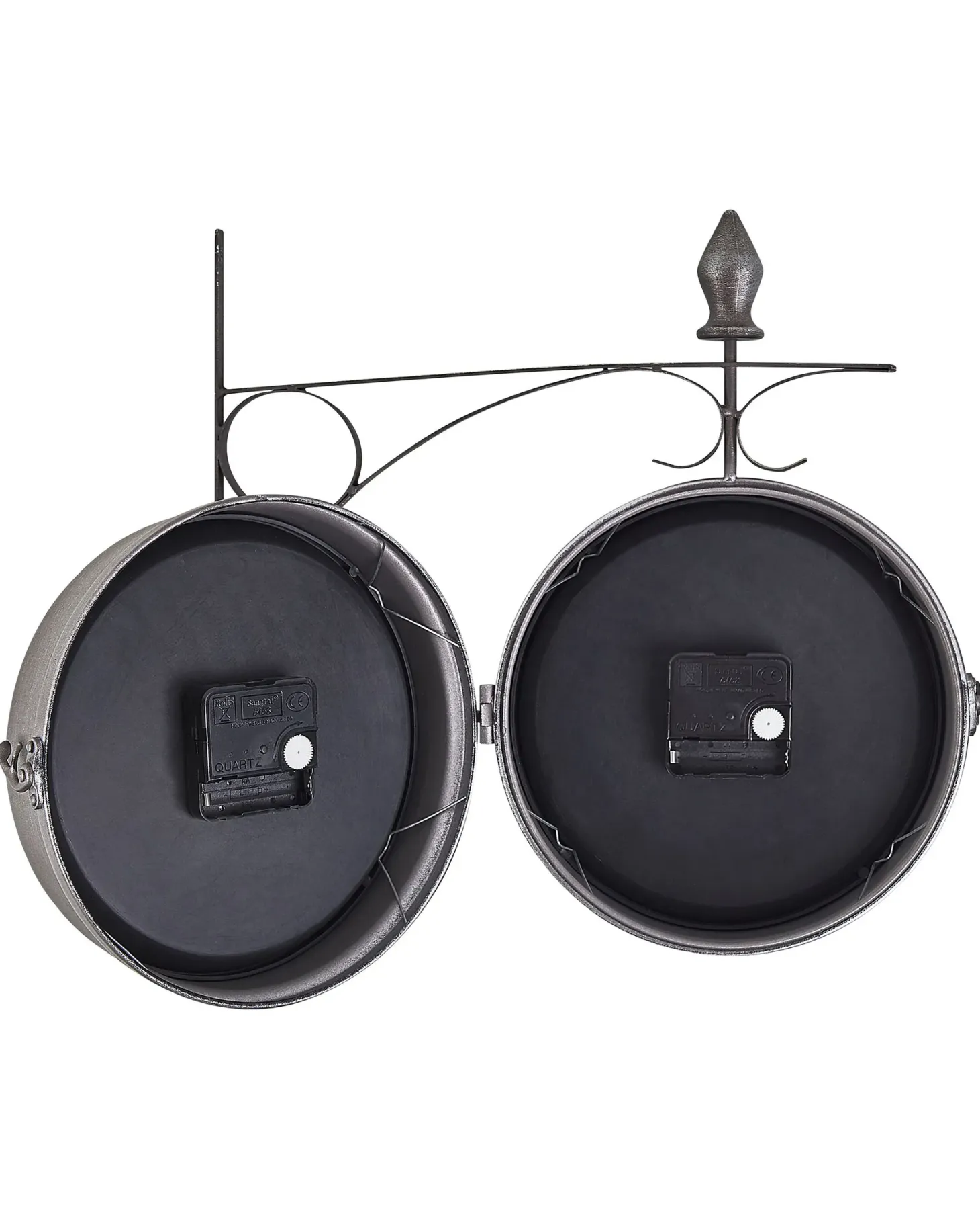 Zegar ścienny ROMONT 34 cm Metal Srebrny