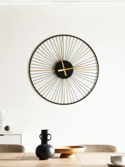 Zegar ścienny SAZAIS 80 cm Metal Czarny