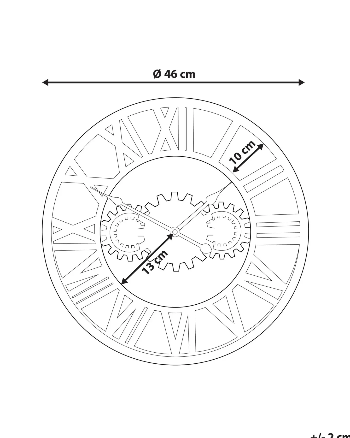 Zegar ścienny SEON 46 cm Metal Srebrny