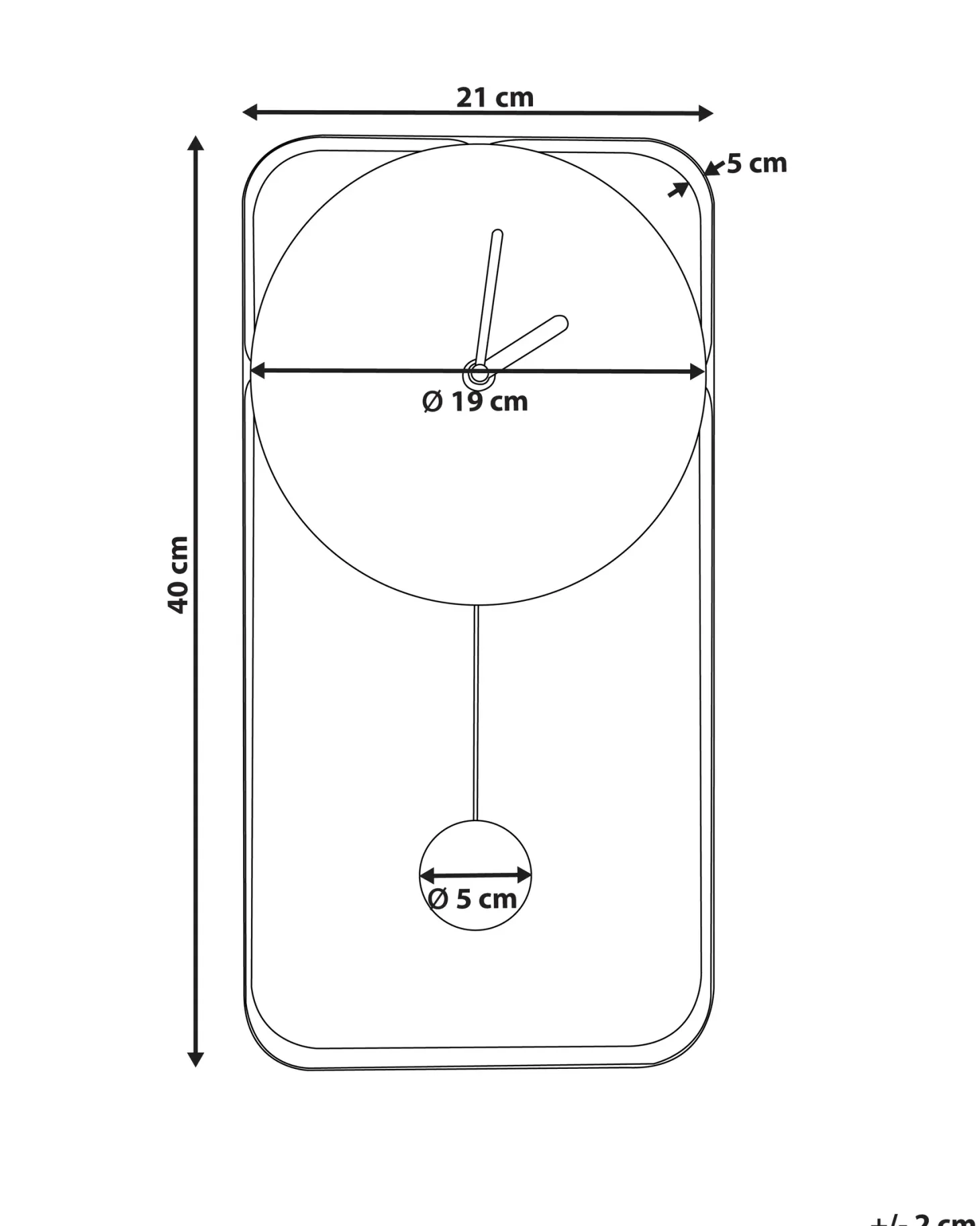 Zegar ścienny SERVOZ 21 cm Metal Czarny