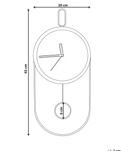 Zegar ścienny SIERRE 20 cm Czarny