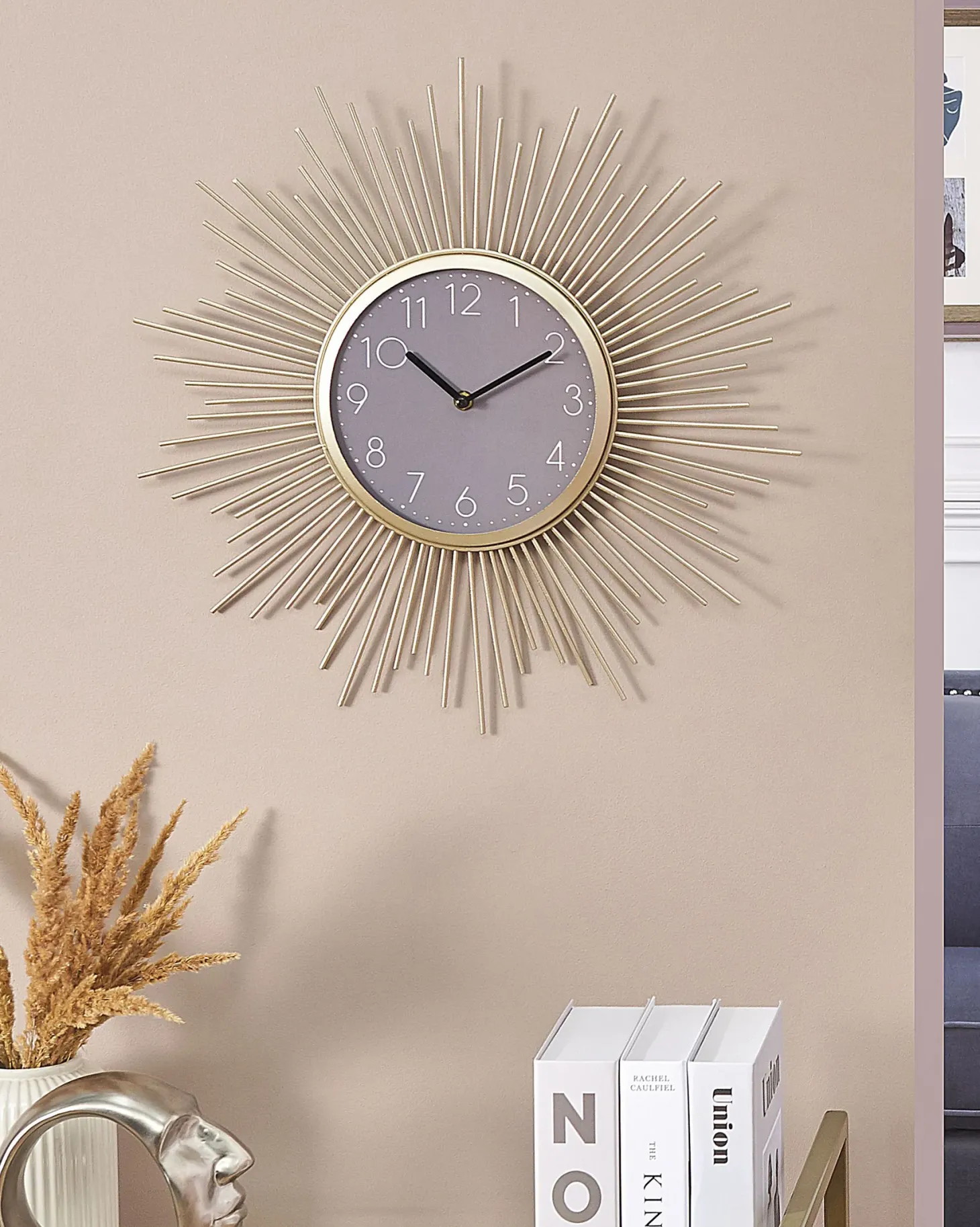 Zegar ścienny SOLURA 45 cm Metal Złoty