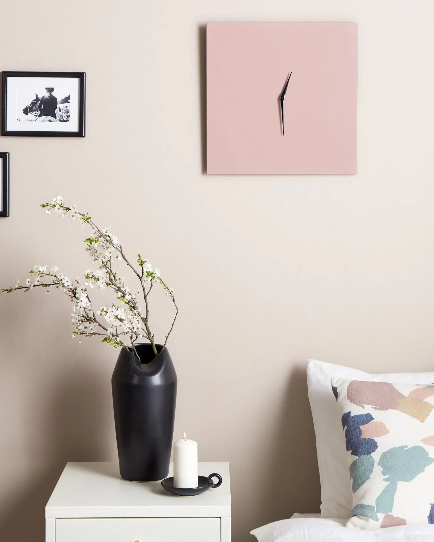 Zegar ścienny TOMAR 40 cm Metal Różowy