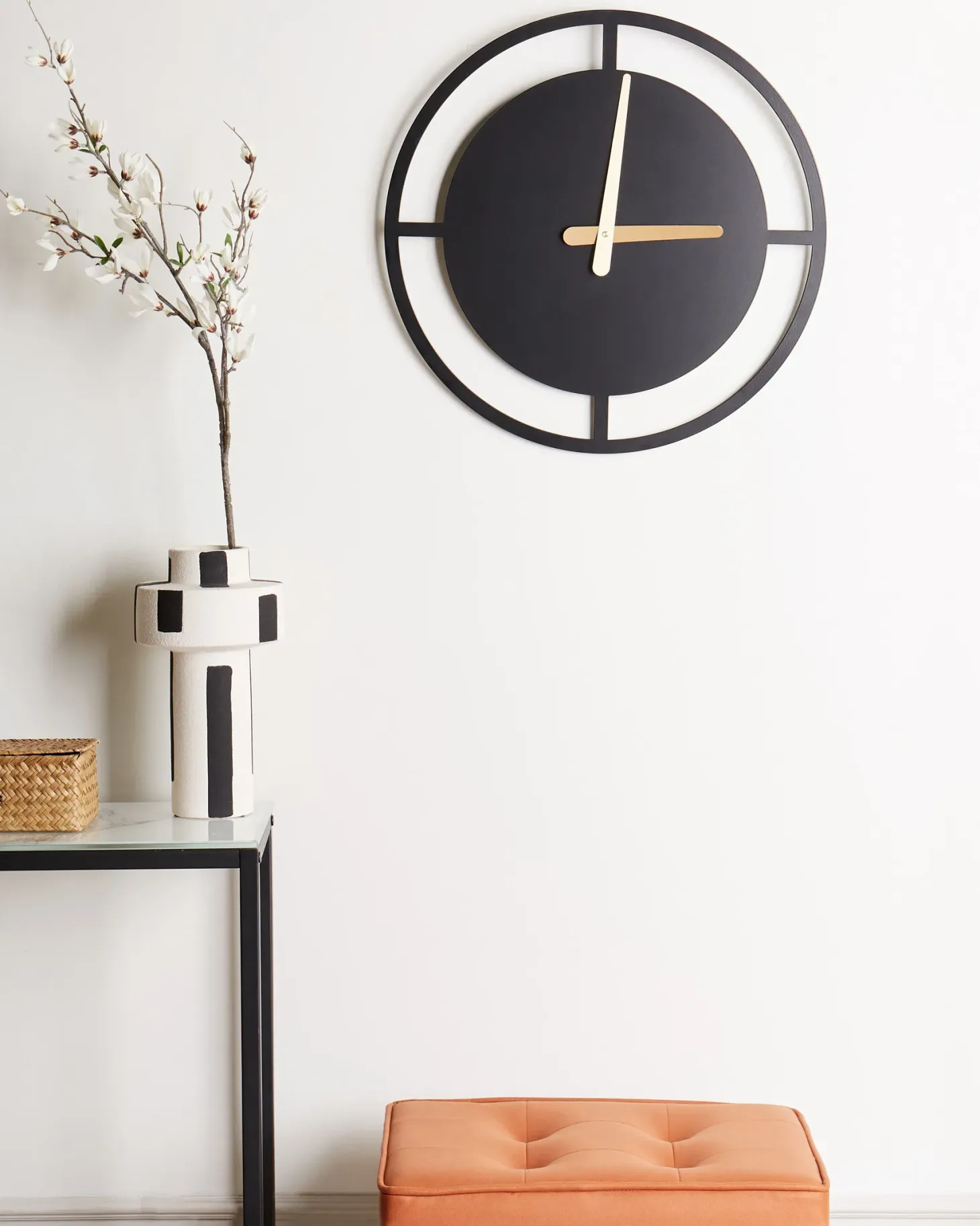 Zegar ścienny TRIENT 50 cm Metal Czarny